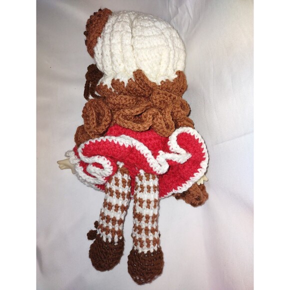 Vintage Crocheted Strawberry Shortcake 16in Doll Chocolate Chip Ice Cream - Picture 13 of 14